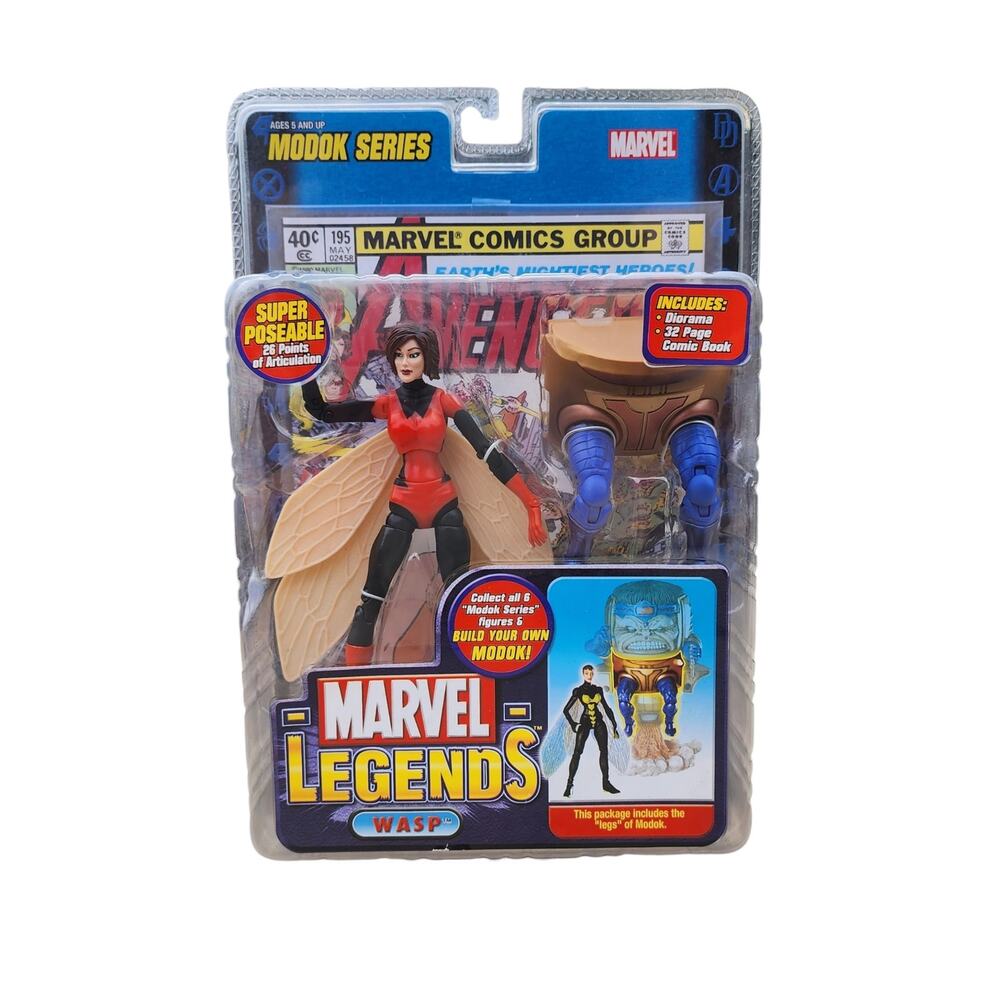 Marvel Legends Wasp Red Variant MODOK Series Toy Biz 2006 BAF MOC Sealed